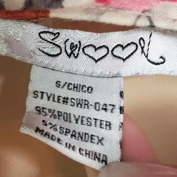 swooll One-Shoulder Floral Ruffle Romper summer spring casual size small - Picture 6 of 6